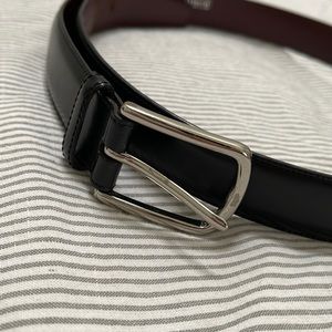 Coach calfskin belt, black. Size 32